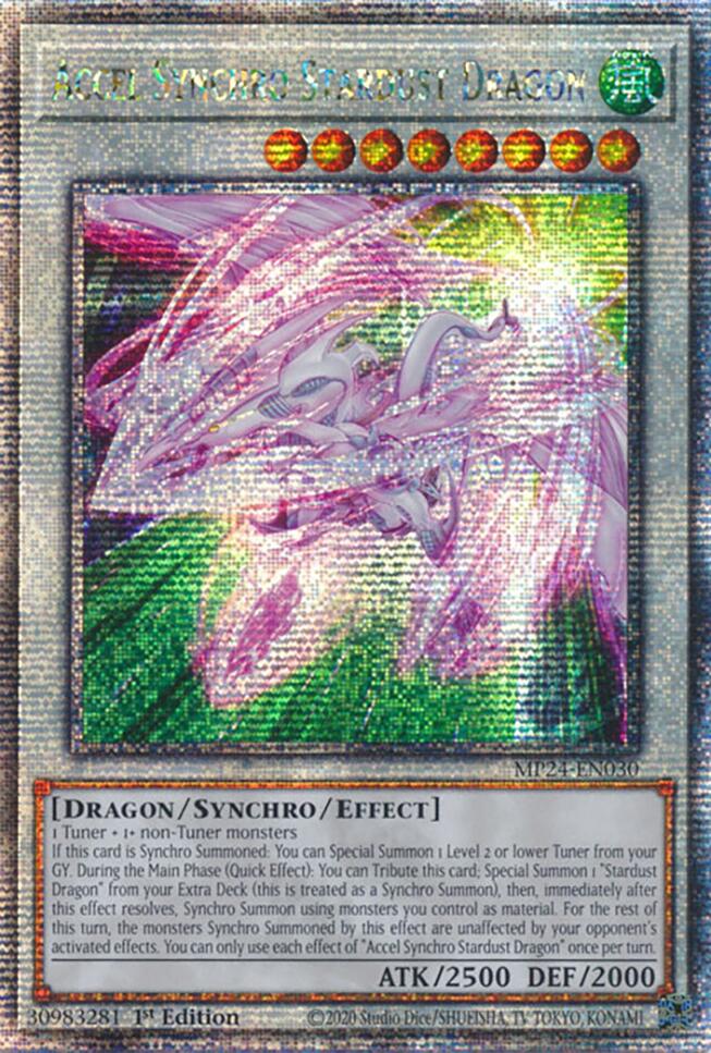 Accel Synchro Stardust Dragon [MP24-EN030] Quarter Century Secret Rare | Cracking-Singles