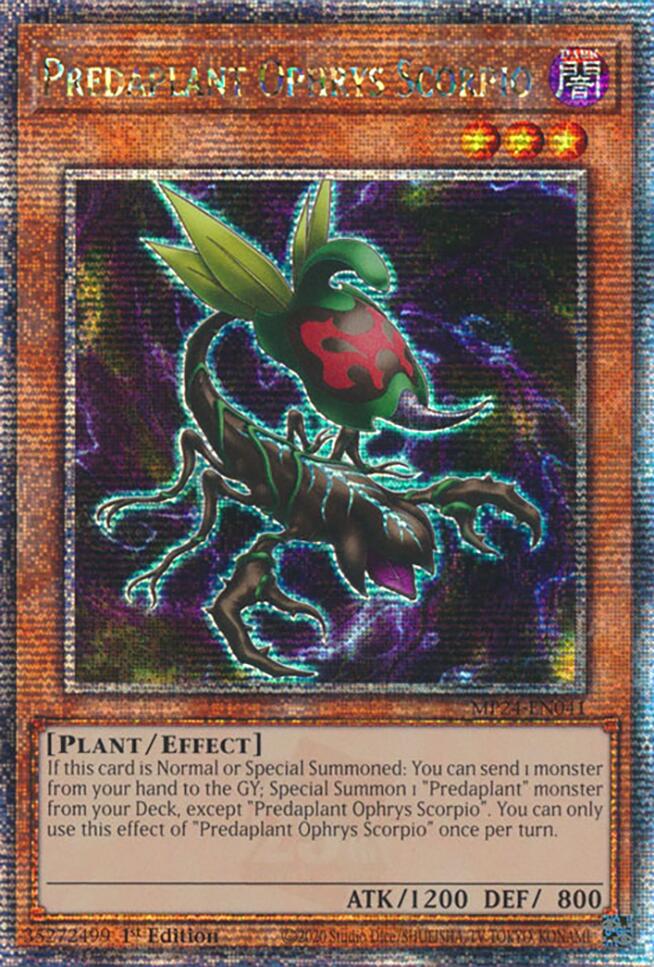 Predaplant Ophrys Scorpio [MP24-EN041] Quarter Century Secret Rare | Cracking-Singles