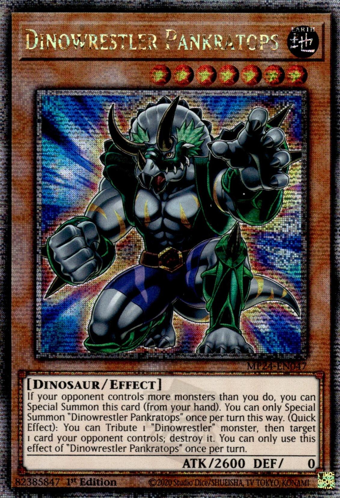 Dinowrestler Pankratops [MP24-EN047] Quarter Century Secret Rare | Cracking-Singles