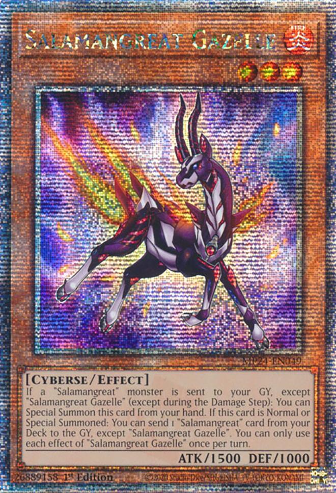 Salamangreat Gazelle [MP24-EN049] Quarter Century Secret Rare | Cracking-Singles