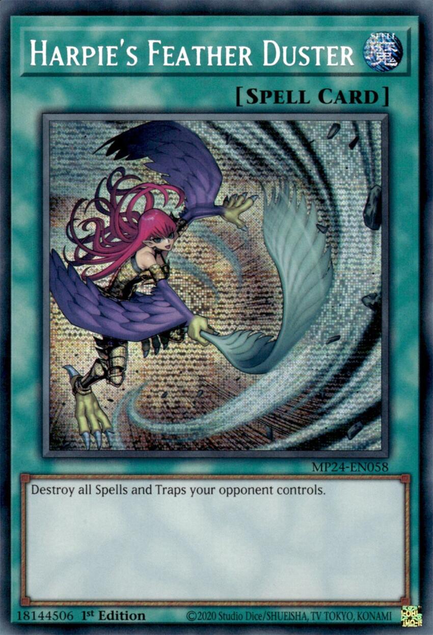 Harpie's Feather Duster (Alternate Art) [MP24-EN058] Prismatic Secret Rare | Cracking-Singles