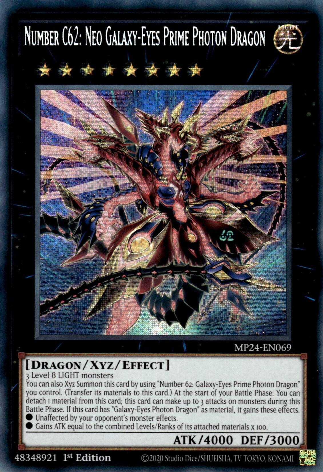 Number C62: Neo Galaxy-Eyes Prime Photon Dragon [MP24-EN069] Prismatic Secret Rare | Cracking-Singles