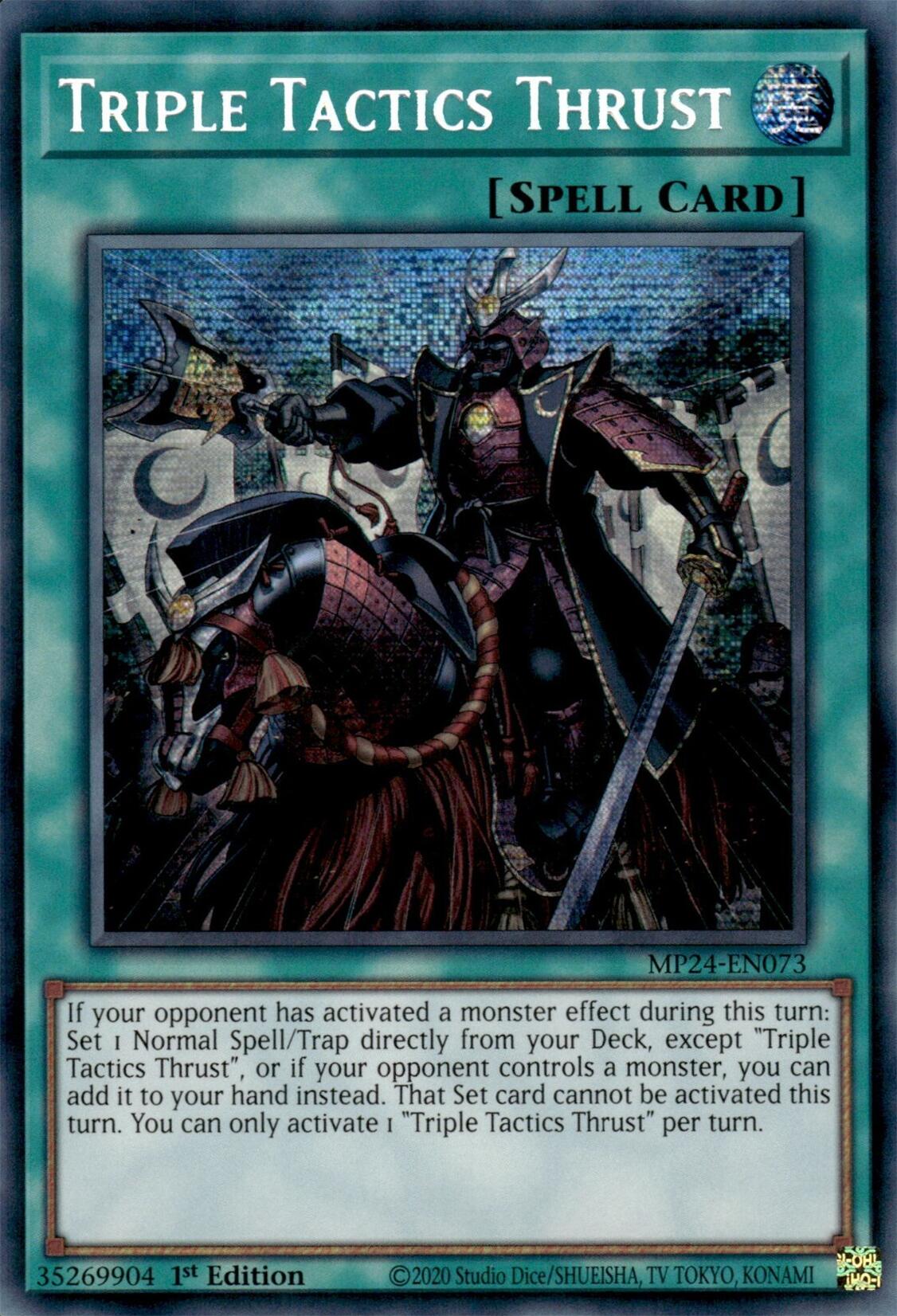 Triple Tactics Thrust [MP24-EN073] Prismatic Secret Rare | Cracking-Singles