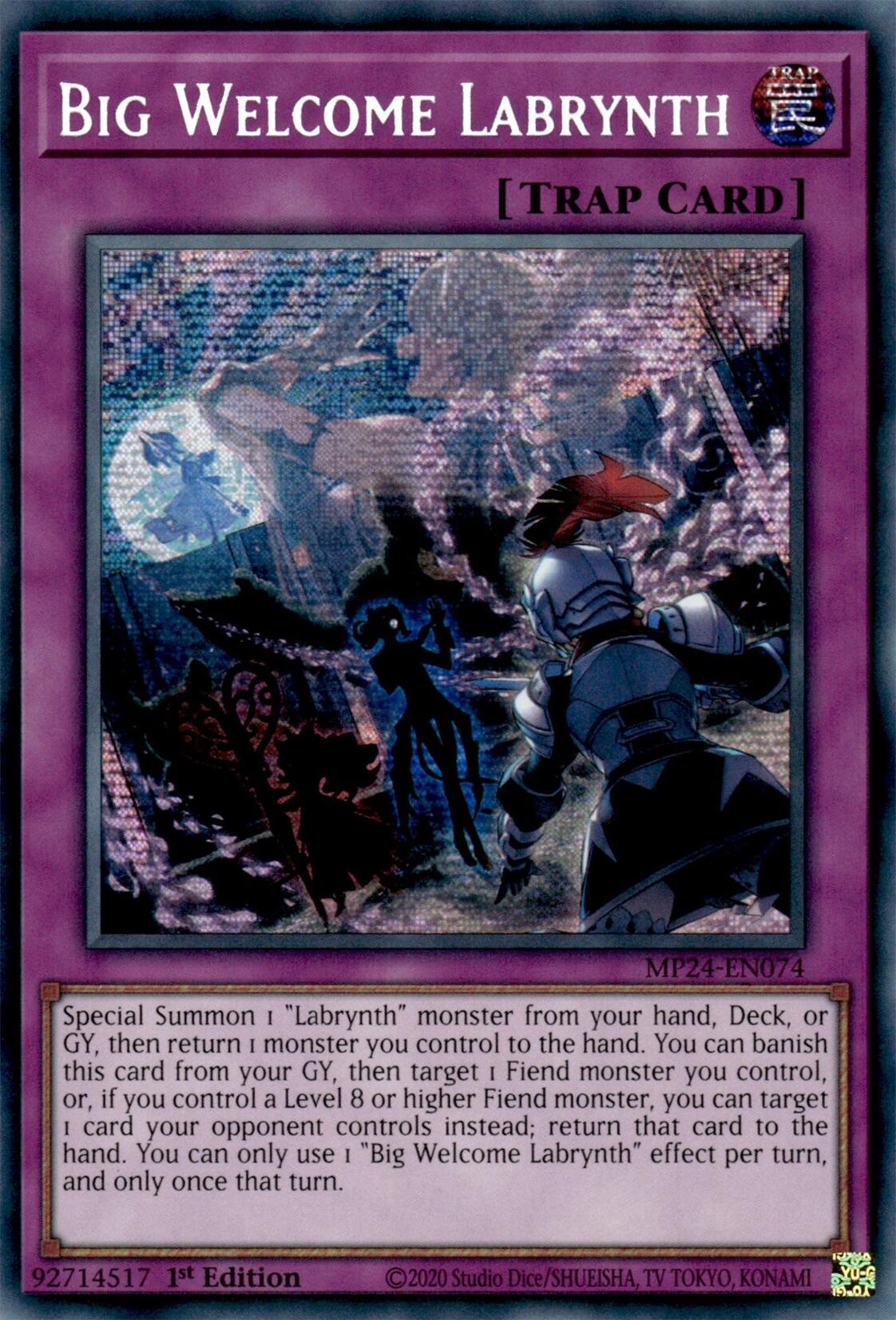 Big Welcome Labrynth [MP24-EN074] Prismatic Secret Rare | Cracking-Singles