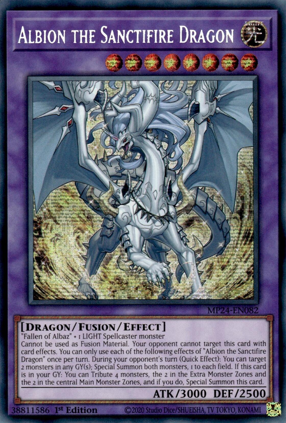 Albion the Sanctifire Dragon [MP24-EN082] Prismatic Secret Rare | Cracking-Singles