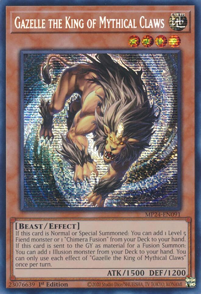 Gazelle the King of Mythical Claws [MP24-EN091] Prismatic Secret Rare | Cracking-Singles