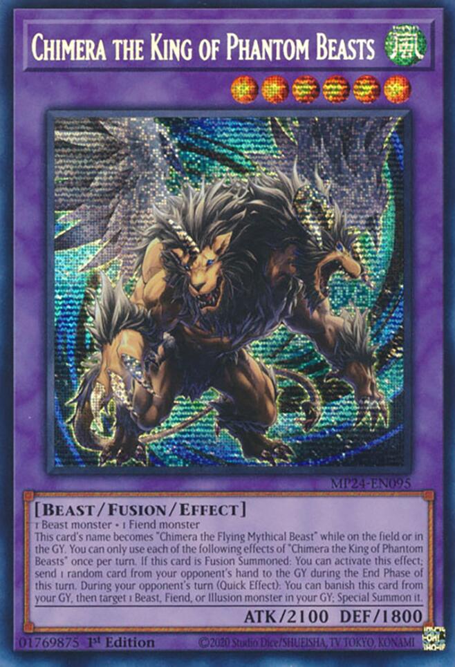 Chimera the King of Phantom Beasts [MP24-EN095] Prismatic Secret Rare | Cracking-Singles