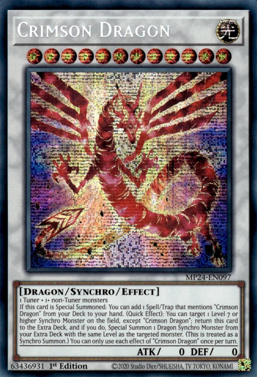 Crimson Dragon (card) [MP24-EN097] Prismatic Secret Rare | Cracking-Singles