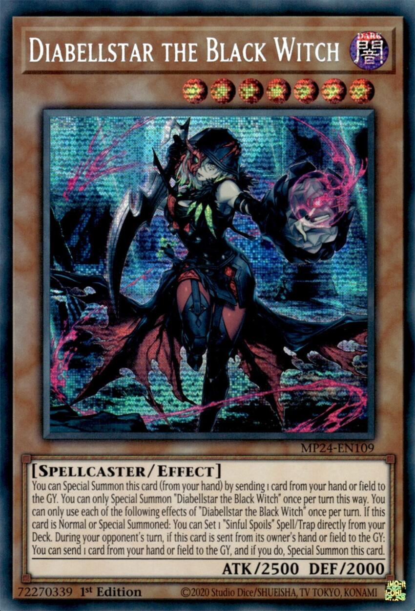 Diabellstar the Black Witch [MP24-EN109] Prismatic Secret Rare | Cracking-Singles