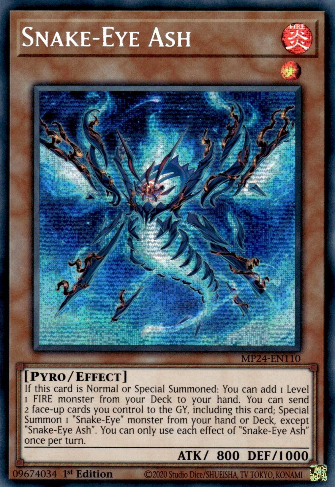 Snake-Eye Ash [MP24-EN110] Prismatic Secret Rare | Cracking-Singles