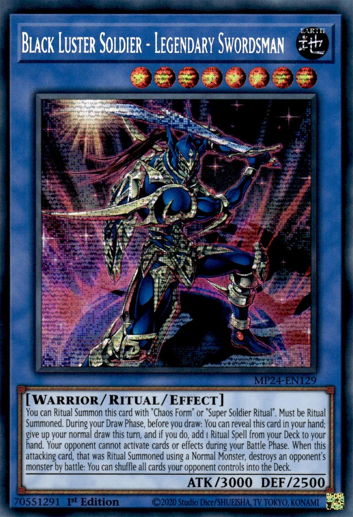 Black Luster Soldier - Legendary Swordsman [MP24-EN129] Prismatic Secret Rare | Cracking-Singles