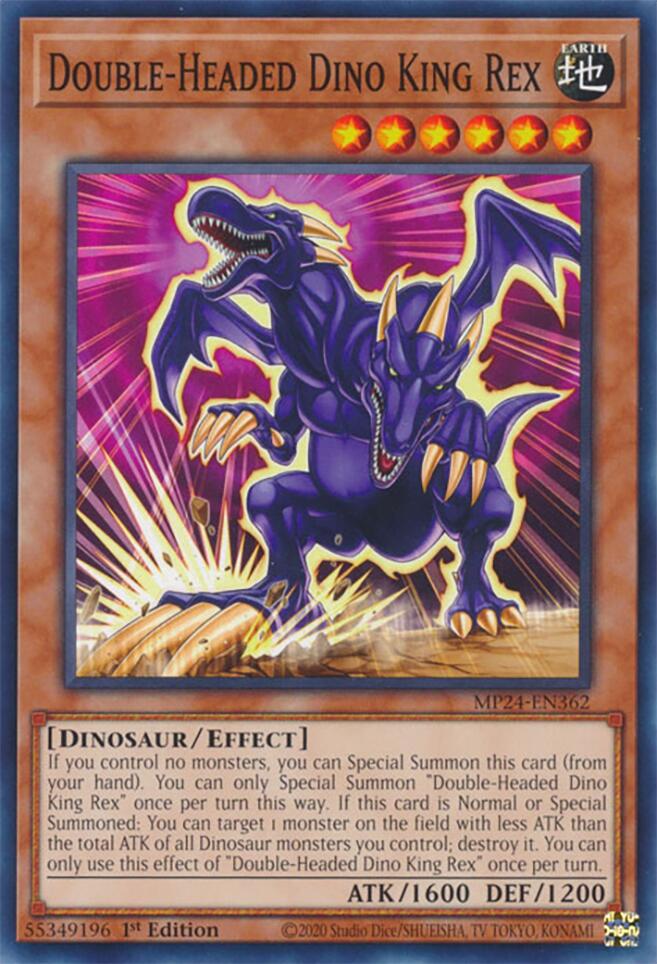 Double-Headed Dino King Rex [MP24-EN362] Common | Cracking-Singles