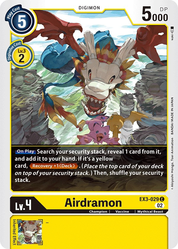 Airdramon [EX3-029] [Draconic Roar] | Cracking-Singles