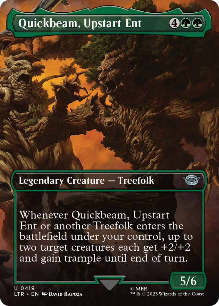 Quickbeam, Upstart Ent (Borderless Alternate Art) [The Lord of the Rings: Tales of Middle-Earth] | Cracking-Singles