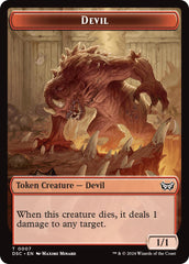 Devil // Scarecrow Double-Sided Token [Duskmourn: House of Horror Commander Tokens] | Cracking-Singles