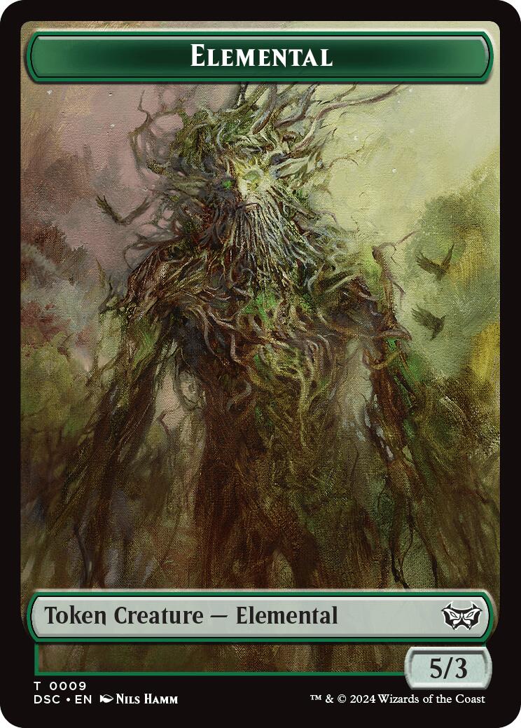 Elemental // Bird Double-Sided Token [Duskmourn: House of Horror Commander Tokens] | Cracking-Singles