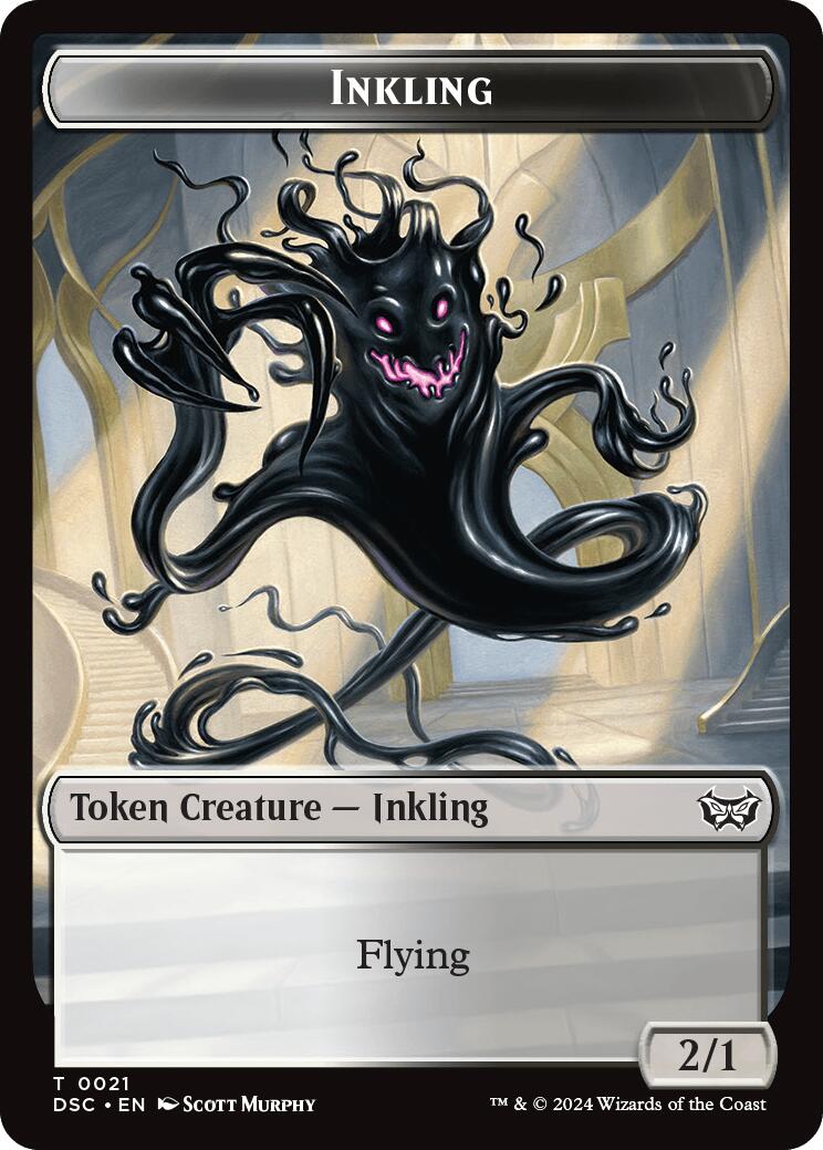 Inkling // Scarecrow Double-Sided Token [Duskmourn: House of Horror Commander Tokens] | Cracking-Singles