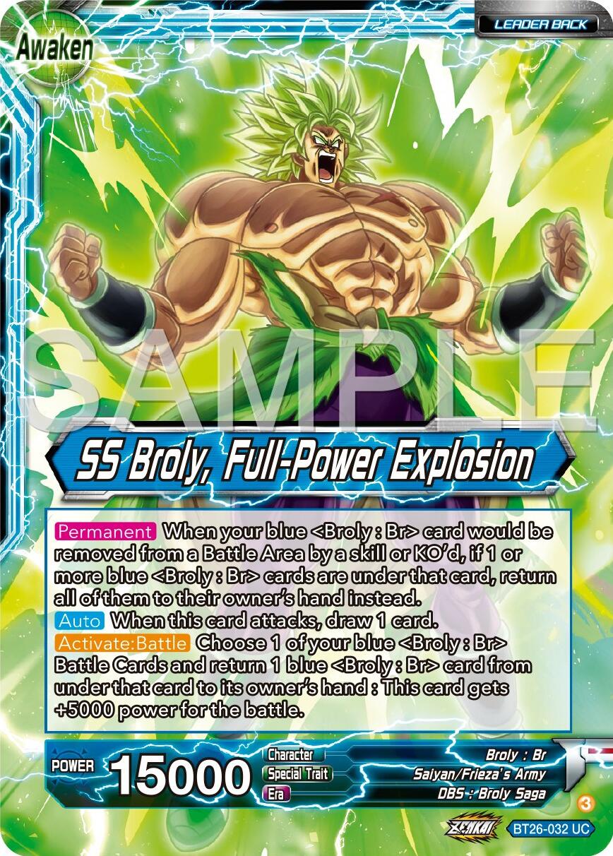 Broly // SS Broly, Full-Power Explosion (BT26-032) [Ultimate Advent] | Cracking-Singles