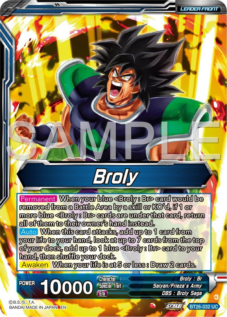 Broly // SS Broly, Full-Power Explosion (BT26-032) [Ultimate Advent] | Cracking-Singles