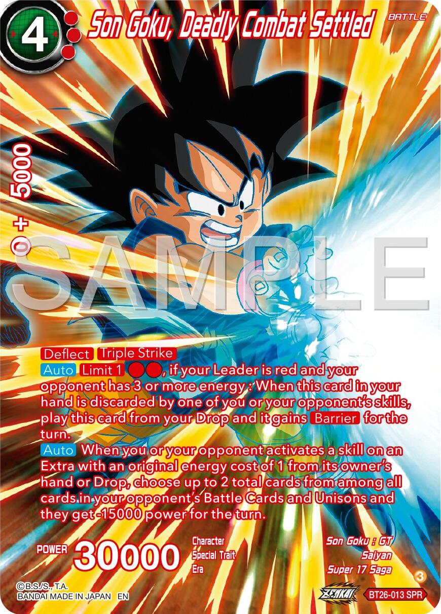 Son Goku, Deadly Combat Settled (SPR) (BT26-013) [Ultimate Advent] | Cracking-Singles