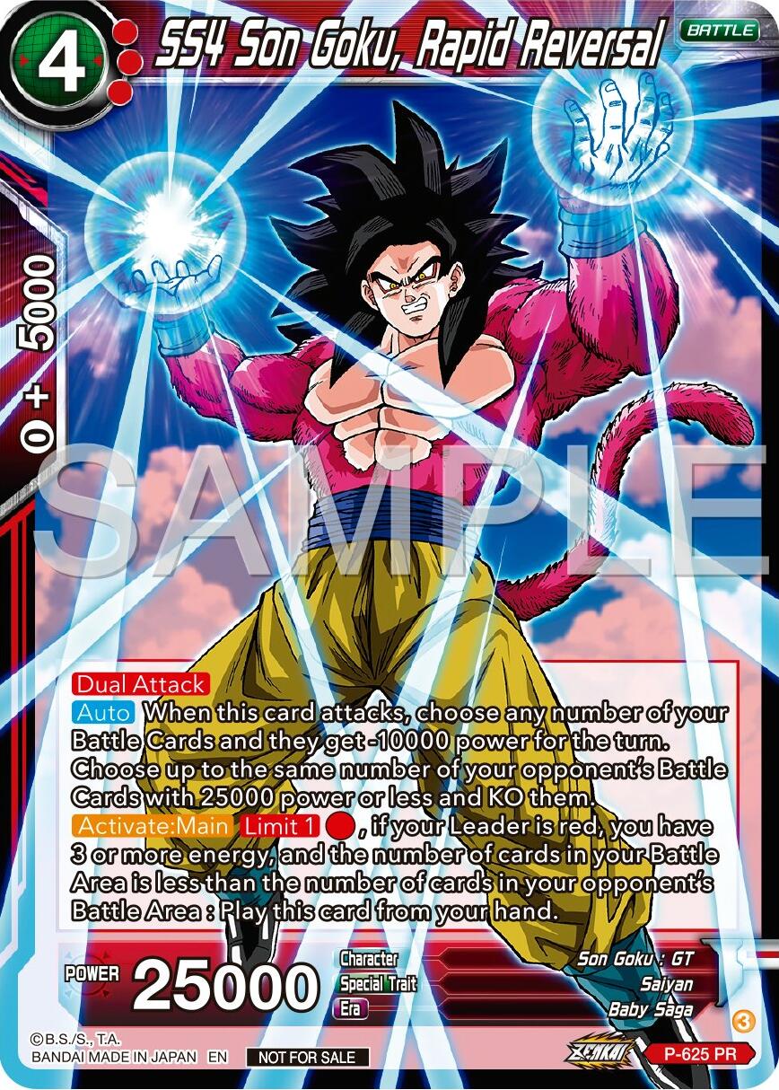 SS4 Son Goku, Rapid Reversal (Zenkai Series Tournament Pack Vol.9) (P-625) [Promotion Cards] | Cracking-Singles