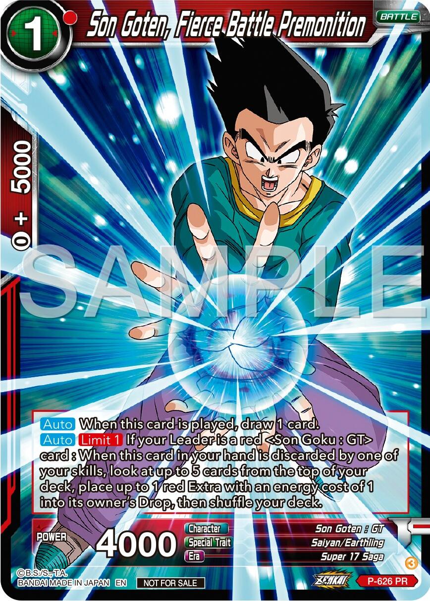 Son Goten, Fierce Battle Premonition (Zenkai Series Tournament Pack Vol.9) (P-626) [Promotion Cards] | Cracking-Singles