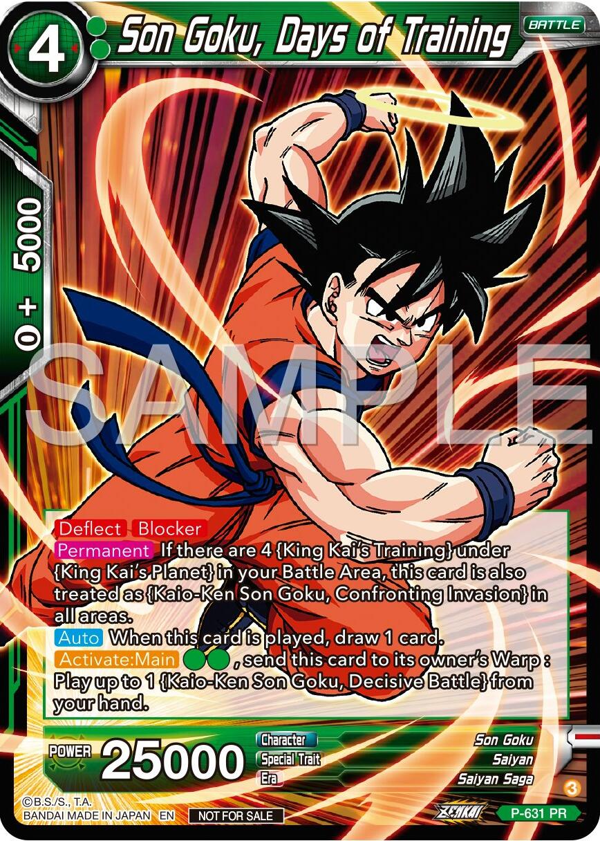 Son Goku, Days of Training (Zenkai Series Tournament Pack Vol.9) (P-631) [Promotion Cards] | Cracking-Singles