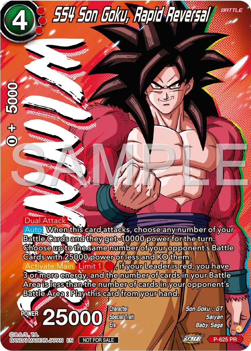 SS4 Son Goku, Rapid Reversal (Zenkai Series Tournament Pack Vol.9) (Winner) (P-625) [Promotion Cards] | Cracking-Singles