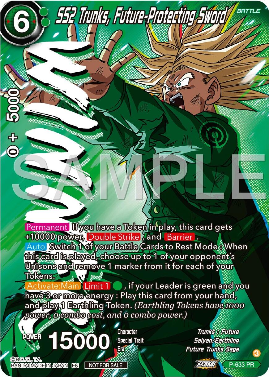 SS2 Trunks, Future-Protecting Sword (Zenkai Series Tournament Pack Vol.9) (Winner) (P-633) [Promotion Cards] | Cracking-Singles