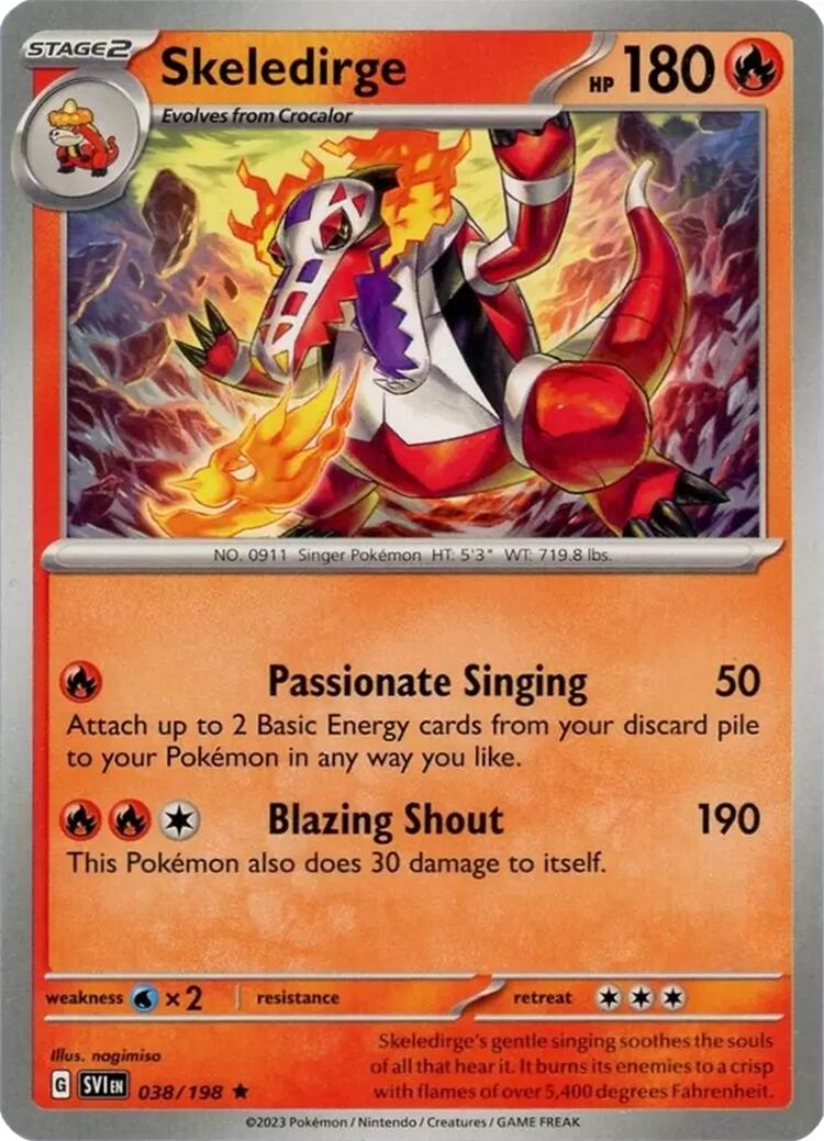 Skeledirge (038/198) (Theme Deck Exclusive) [Scarlet & Violet: Base Set] | Cracking-Singles