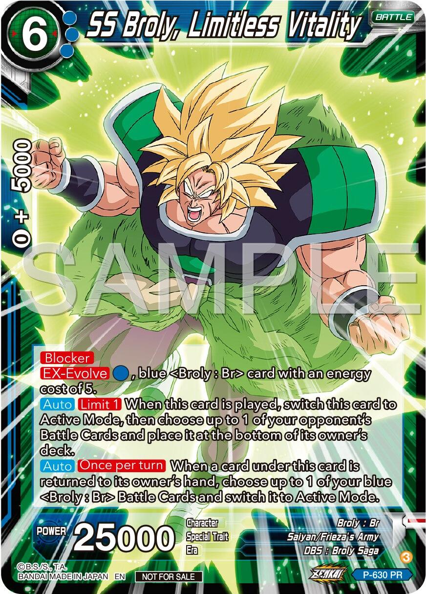 SS Broly, Limitless Vitality (Zenkai Series Tournament Pack Vol.9) (P-630) [Promotion Cards] | Cracking-Singles