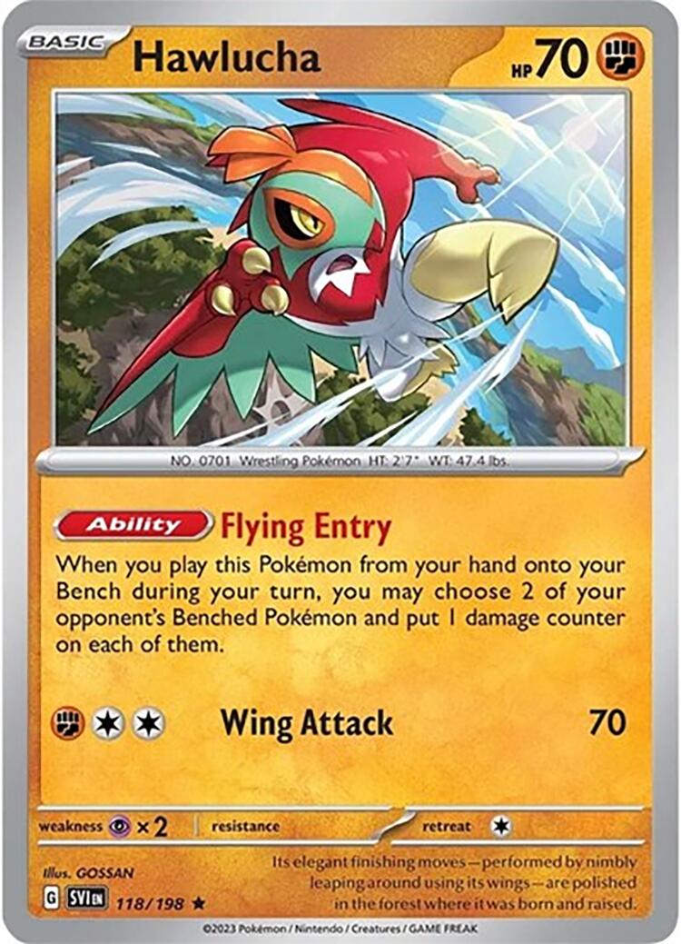 Hawlucha (118/198) (Theme Deck Exclusive) [Scarlet & Violet: Base Set] | Cracking-Singles