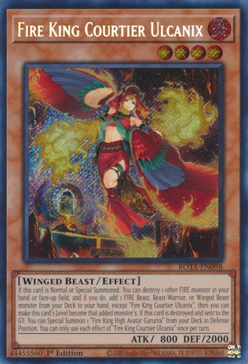 Fire King Courtier Ulcanix [ROTA-EN098] Secret Rare | Cracking-Singles