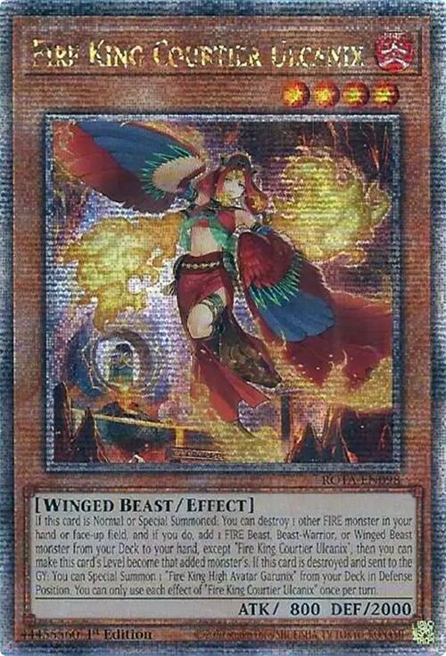 Fire King Courtier Ulcanix (Quarter Century Secret Rare) [ROTA-EN098] Quarter Century Secret Rare | Cracking-Singles