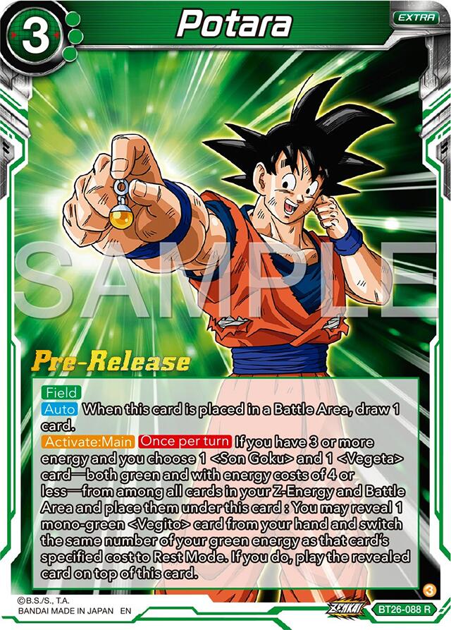 Potara (BT26-088) [Ultimate Advent Prerelease Promos] | Cracking-Singles