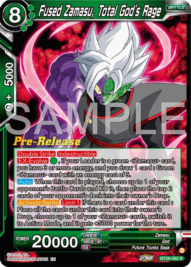 Fused Zamasu, Total God's Rage (BT26-082) [Ultimate Advent Prerelease Promos] | Cracking-Singles