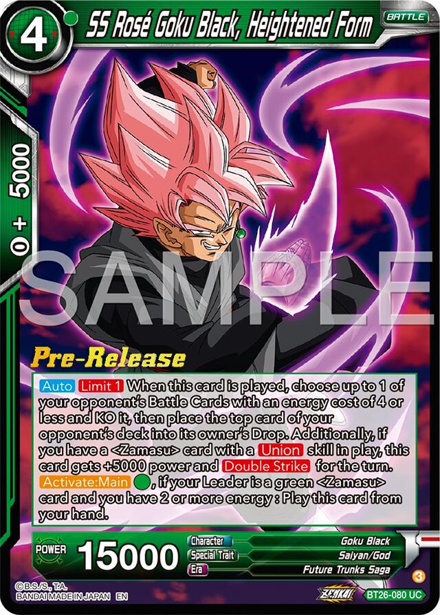 SS Rose Goku Black, Heightened Form (BT26-080) [Ultimate Advent Prerelease Promos] | Cracking-Singles