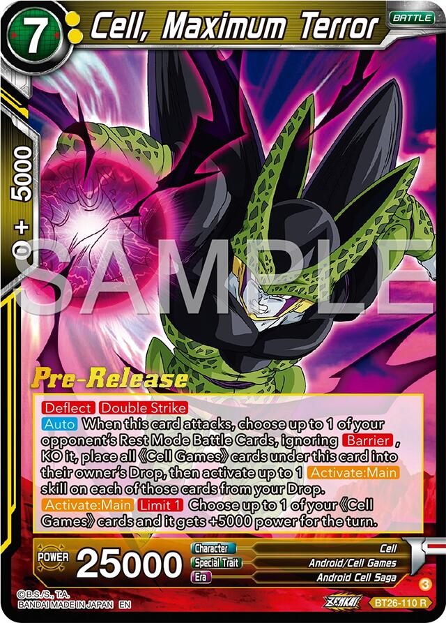 Cell, Maximum Terror (BT26-110) [Ultimate Advent Prerelease Promos] | Cracking-Singles