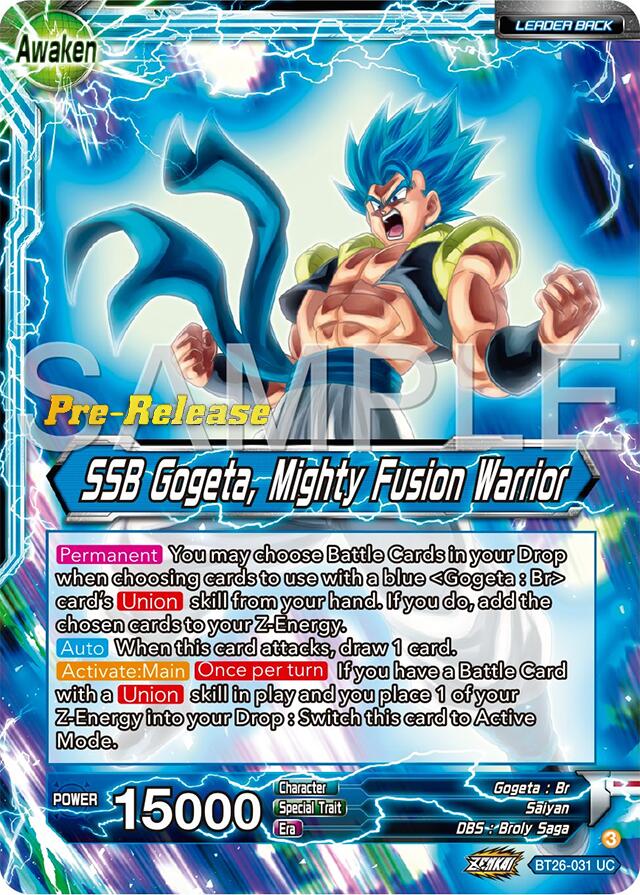 Gogeta // SSB Gogeta, Mighty Fusion Warrior (BT26-031) [Ultimate Advent Prerelease Promos] | Cracking-Singles