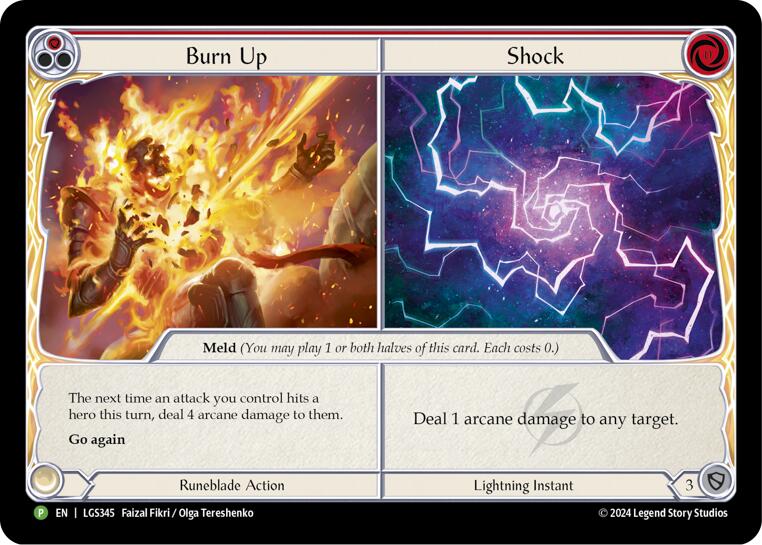 Burn Up // Shock [LGS345] (Promo)  Cold Foil | Cracking-Singles