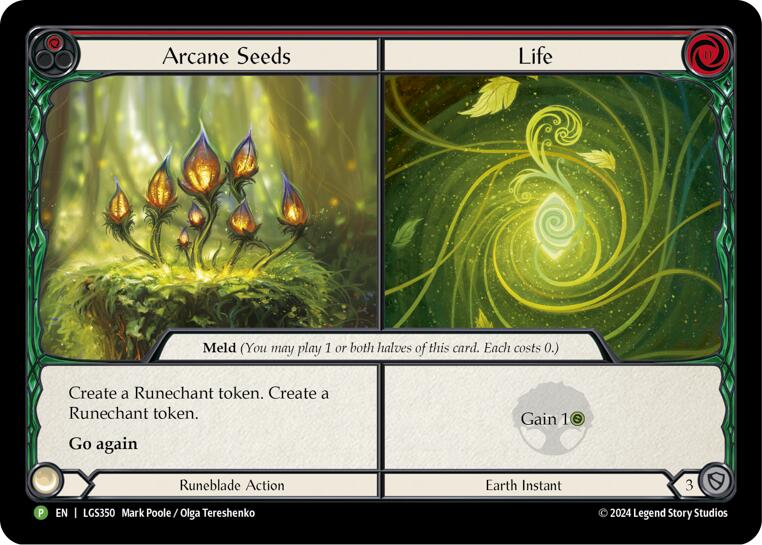 Arcane Seeds // Life [LGS350] (Promo)  Cold Foil | Cracking-Singles