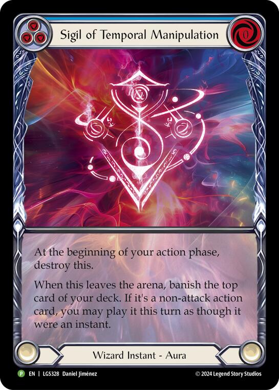 Sigil of Temporal Manipulation (Extended Art) [LGS328] (Promo)  Rainbow Foil | Cracking-Singles