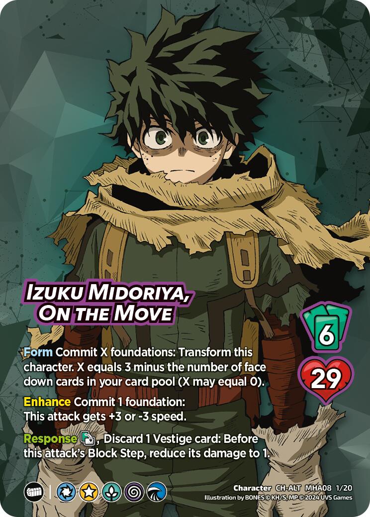 Izuku Midoriya, On the Move (Alternate Art) [Challenger Series: My Hero Academia - Dark Hero Arc] | Cracking-Singles