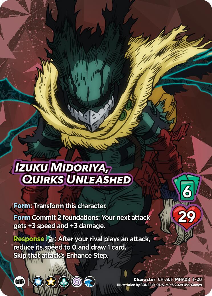 Izuku Midoriya, Quirks Unleashed (Alternate Art) [Challenger Series: My Hero Academia - Dark Hero Arc] | Cracking-Singles