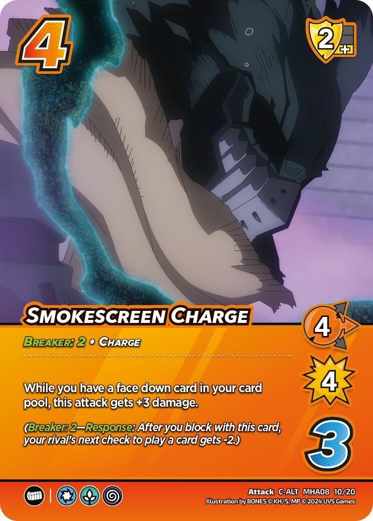 Smokescreen Charge (Alternate Art) [Challenger Series: My Hero Academia - Dark Hero Arc] | Cracking-Singles