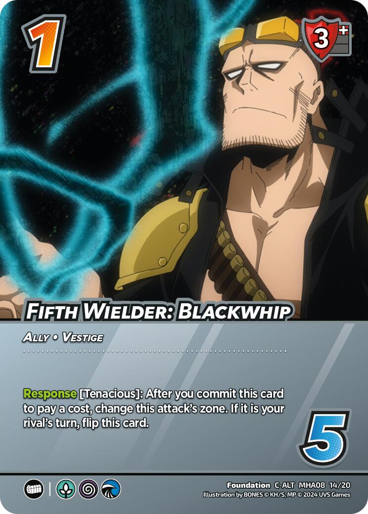 Fifth Wielder: Blackwhip (Alternate Art) [Challenger Series: My Hero Academia - Dark Hero Arc] | Cracking-Singles