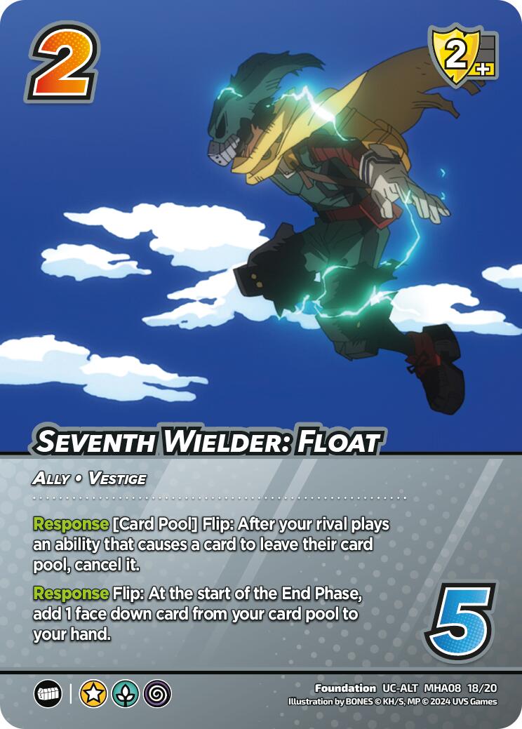 Seventh Wielder: Float (Alternate Art) [Challenger Series: My Hero Academia - Dark Hero Arc] | Cracking-Singles