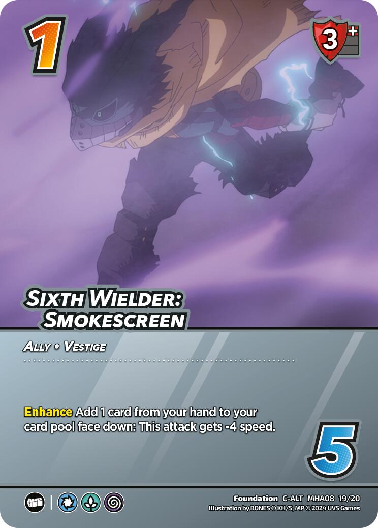 Sixth Wielder: Smokescreen (Alternate Art) [Challenger Series: My Hero Academia - Dark Hero Arc] | Cracking-Singles