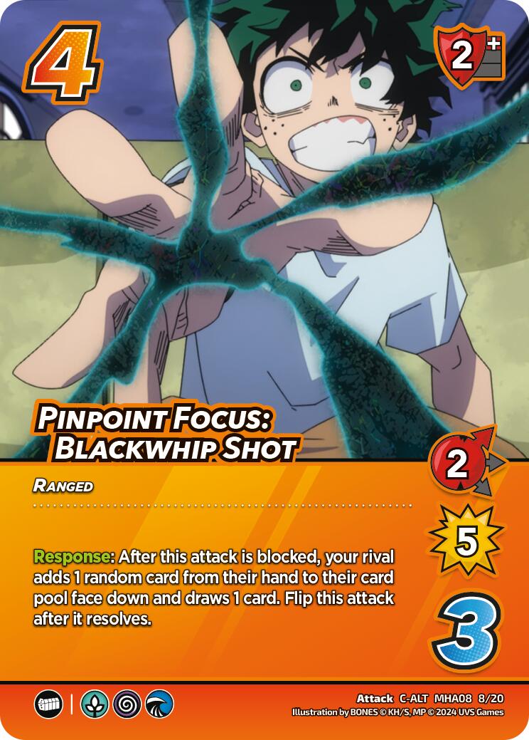 Pinpoint Focus: Blackwhip Shot (Alternate Art) [Challenger Series: My Hero Academia - Dark Hero Arc] | Cracking-Singles