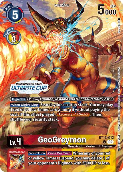 GeoGreymon [BT13-012] (Ultimate Cup 2024) [Versus Royal Knights Booster] | Cracking-Singles